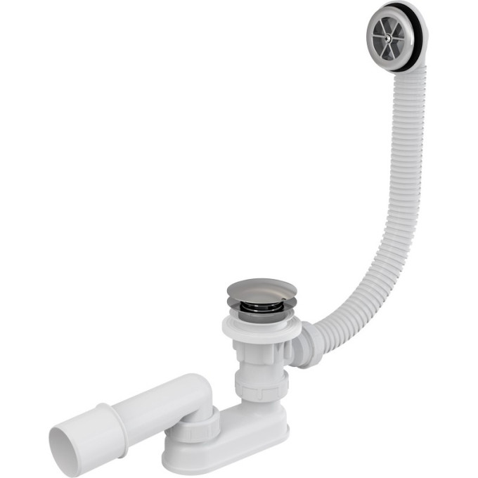 Сифон ALCAPLAST A505KM-120 для ванны click/clack металл/пластик, длина 120 см