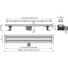 Водоотводящий желоб ALCAPLAST APZ13-DOUBLE9 с двухсторонней решеткой DOUBLE AG071401950