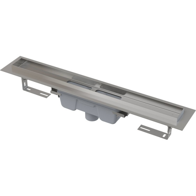 Водоотводящий желоб ALCAPLAST APZ1006S-850 PROFESSIONAL с порогами для цельной решетки, вертикальный слив