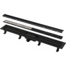 Водоотводящий желоб ALCAPLAST APZ19BLACK-550 с порогами для решетки или под кладку плитки черный