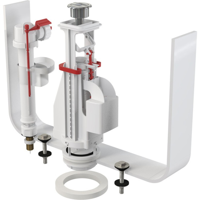 Выпускной комплект ALCAPLAST с двойной кнопкой, впускной механизм А18, подключение 3/8'' SA08ASK 3/8